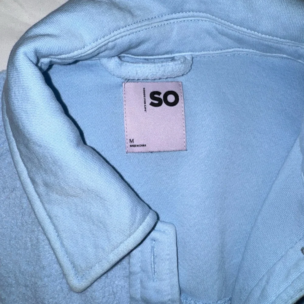 SO Sky Blue Collared Jacket - Picture 2 of 4